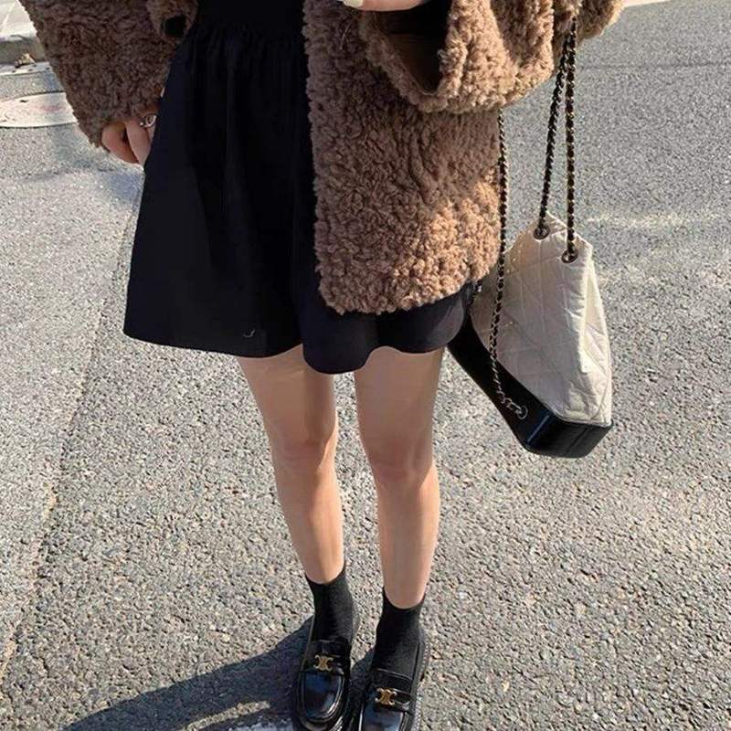 厚底乐福鞋女英伦风凯旋门小皮鞋女粗跟增高鞋黑色一脚蹬单鞋子女|undefined