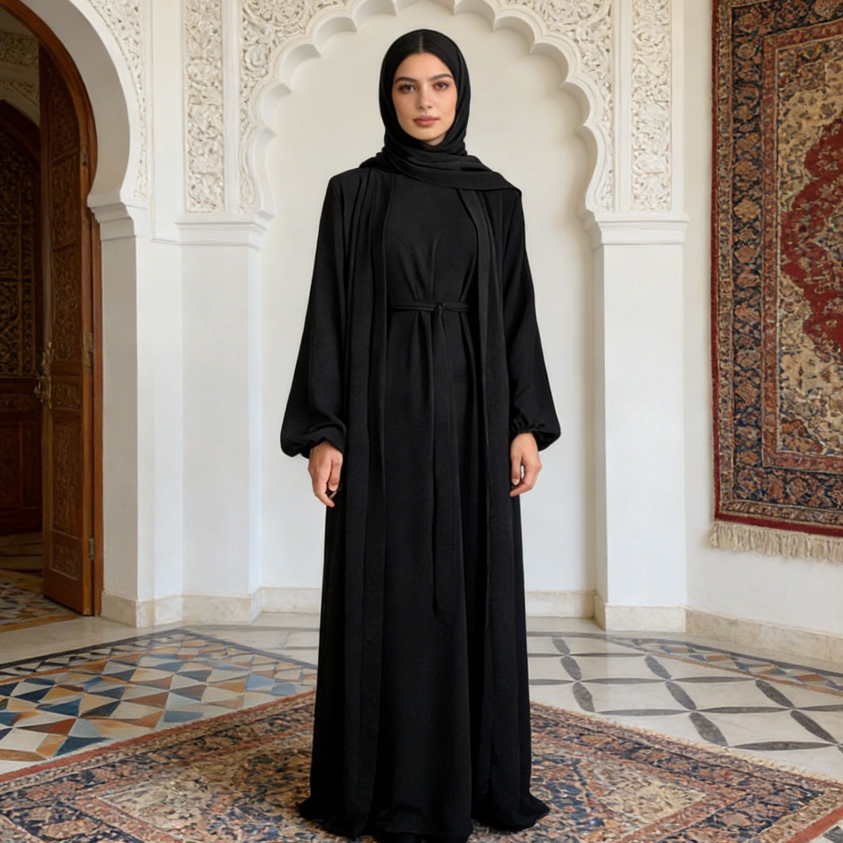 2026 New Cross-Border Abaya Turkish Dubai Robe Prayer Middle Eastern Muslim Women's Dress_ecoleips.com