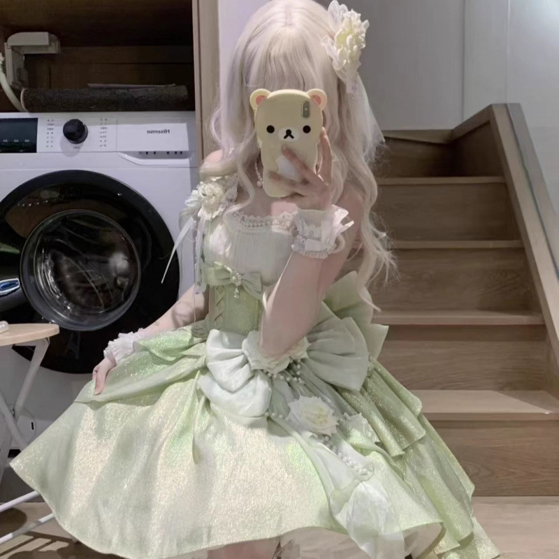 ローズハート JSK プリンセスドレス 小さな花嫁 ロリータデザイン LO ドレス 逃亡プリンセス 誕生日パーティー かわいいドレス|undefined
