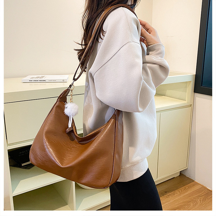 Simple and large-capacity bag for women, 2024 new style, fashionable and versatile casual single-shoulder bag, student commuting crossbody tote bag undefined