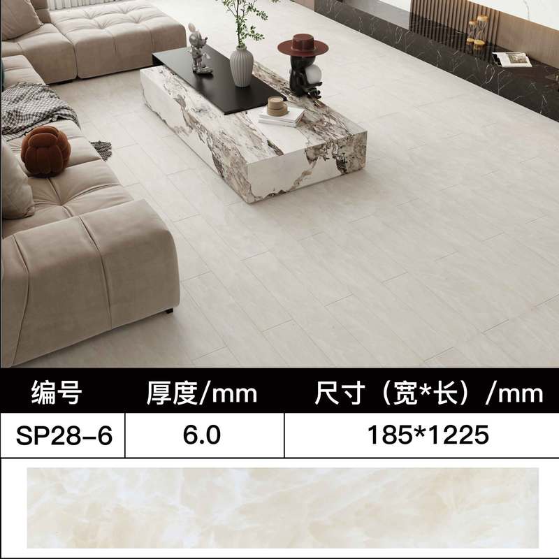 SPC石塑床ロック耐磨耗ホテルのリフォーム改造環境保護家庭用模造木PVC人字石晶床|undefined