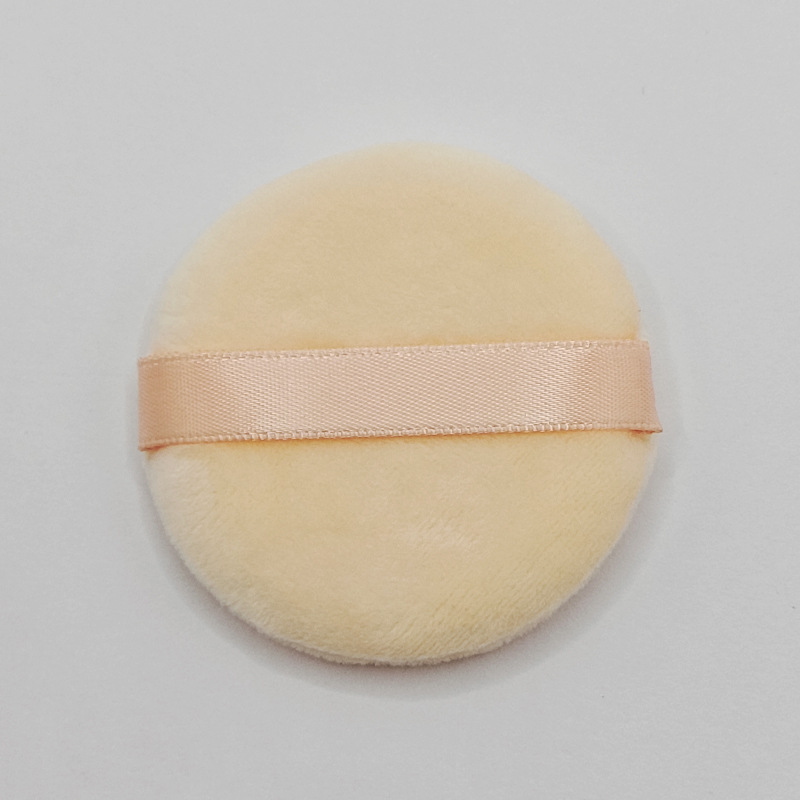 Flocado miel en polvo puff piel amigable seco redondo estudio maquillaje algodón puff polvo seco polvo suelto herramientas de belleza