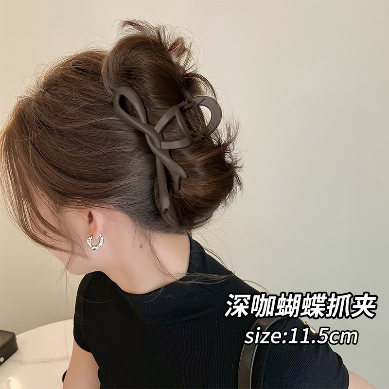 亚克力水钻爆款发抓鲨鱼夹盘发抓夹后脑勺饱满批发蝴蝶结精致发夹|undefined