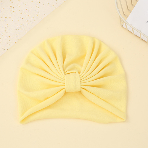 Four seasons baby hat pure cotton Indian hat soft boneless solid color newborn baby hat for male and female babies with fontanel protection
