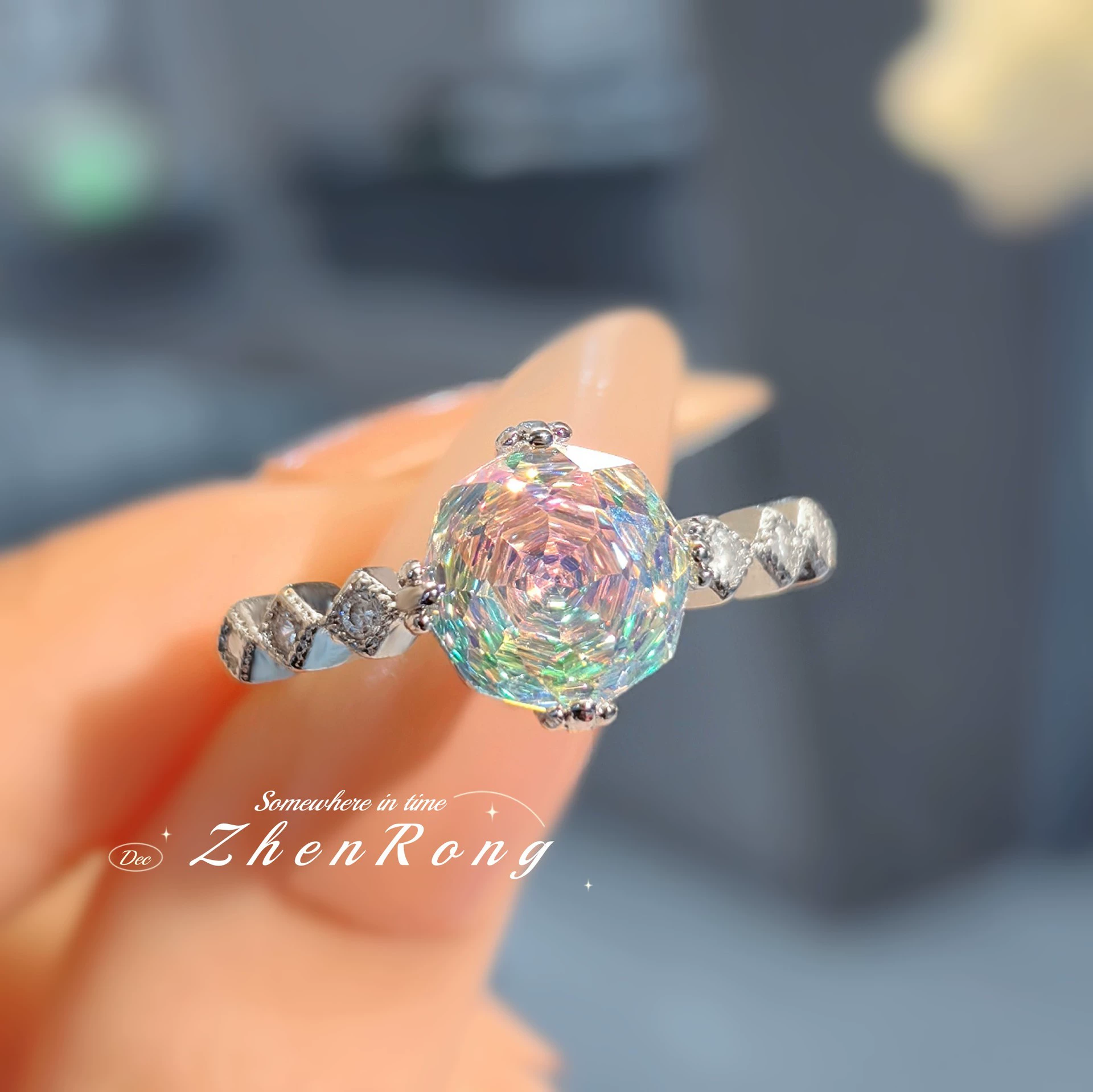 Октогональная Millennium Rose Cherbarabba ожерелье подвеска инкрустированная углеродистый алмаз яркие драгоценности цветные алмазы розы розы