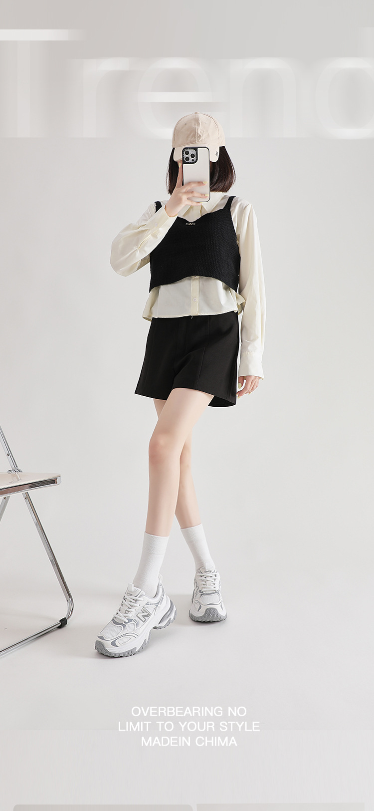 Giày sneaker nữ chunky đế dày phong cách cổ điển Balance N chữ 1819 — 1819 Xám Sương Đêm chi tiết 5