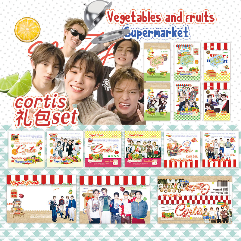 ‌ CORTIS Supermarket set gift pack K-POP boy group merchandise gift set postcard mini card small card
