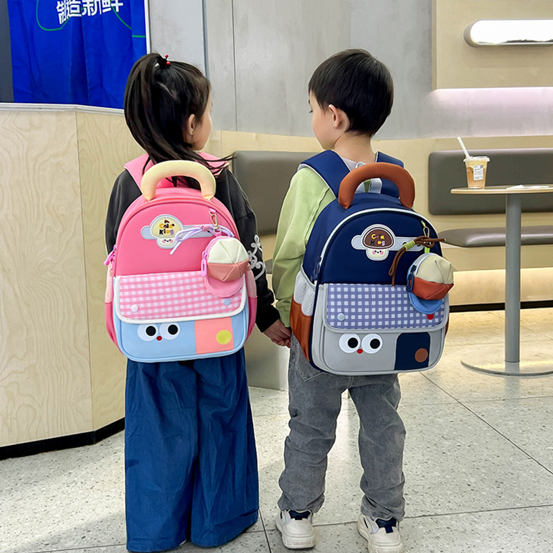 Mochila de jardín de infantes nuevo niño de dibujos animados 3 años 5 años mochila de preescolar transpirable clase grande mochila de niña pequeña