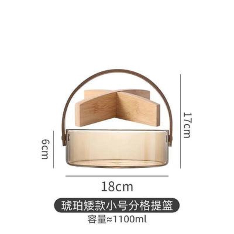 Cesta de fruta de lujo ligero plato de fruta de vidrio portátil sala de estar ensalada de dulces tazón plato de merienda hogar neto cubo de vino de fruta roja