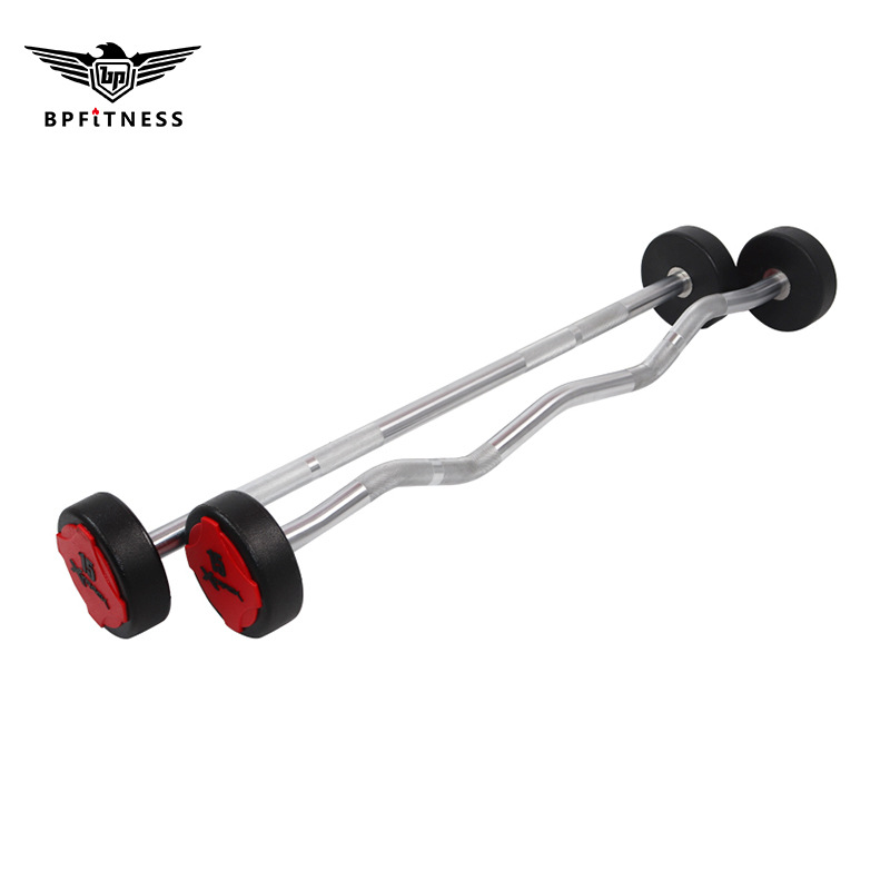 Factory Wholesale Fixed Barbell Round Head Rubber-Coated Home Gym Available for All-In-One Straight Bar and Curved Bar Squat Weightlifting