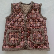 中老年女装保暖冬装加绒加厚马甲开衫无袖坎肩保暖老年人马夹外穿