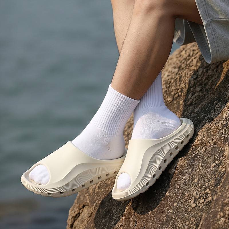 Women's Summer Thick-Soled EVA Soft Sole Top Quality Water-Resistant Slippers, Breathable, Non-Slip, Indoor Home Bathroom Sandals_voghion.com