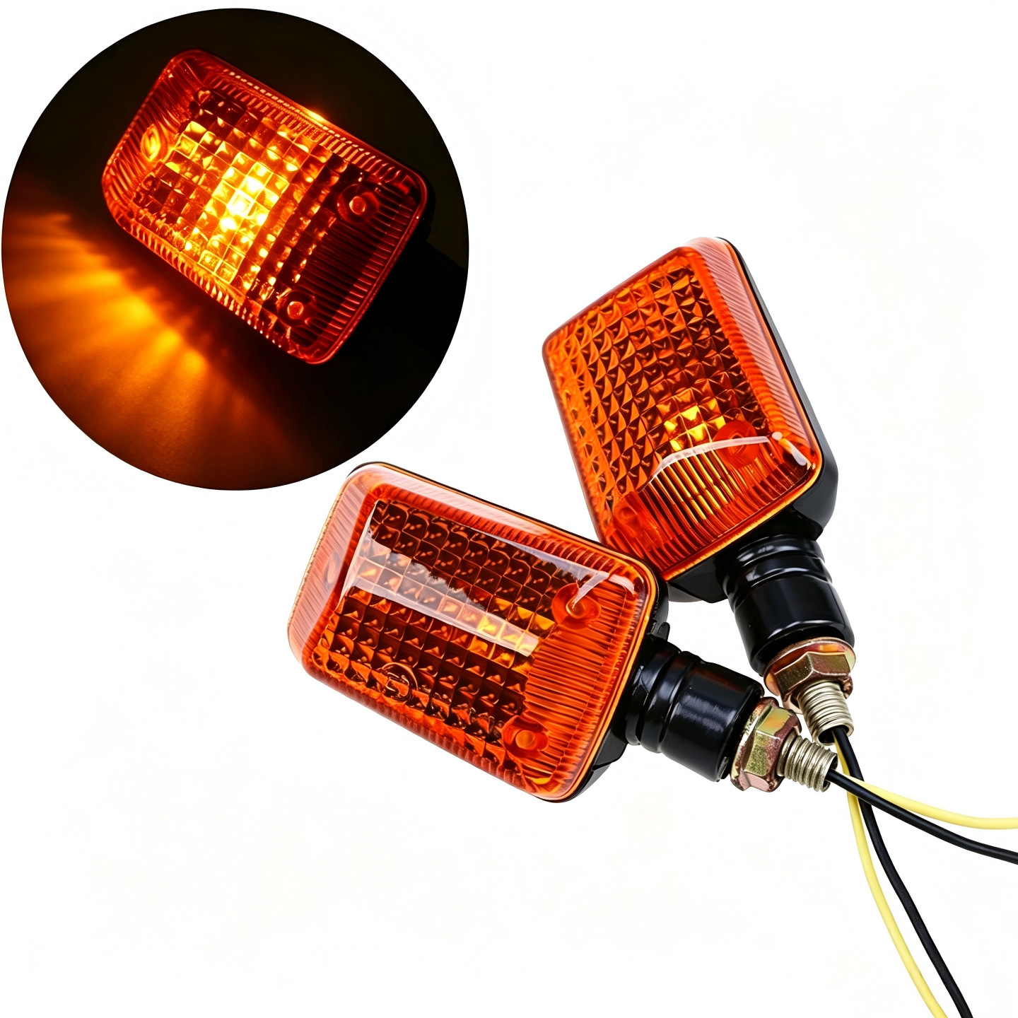 Cruiser Bike Retro Turn Signal Indicator Light Motorcycle Turn Signal Modification Parts Turn Signal Light Signal Lamp