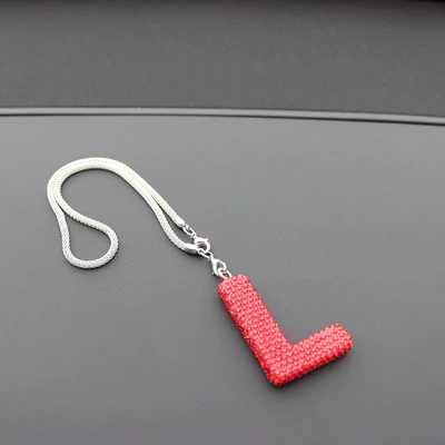 clay car interior accessories Car hanging - l-letter-car-pendant-big-red