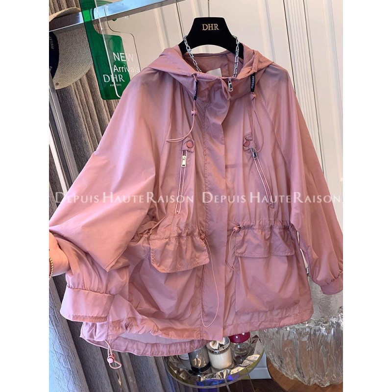 V5H ハイエンドで超見栄えの良いカジュアルフード付き日焼け止め服スキンコートシャツジャケット女性の小さなトップ夏 2|undefined