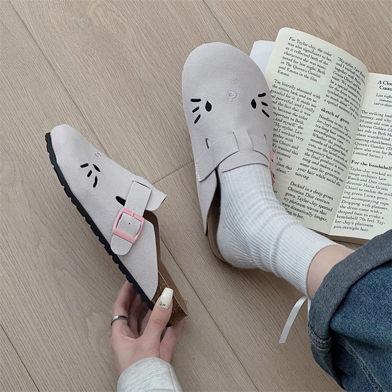 2025 New Women's Soft-Soled Breathable Flat Slippers, Exclusively for Cross-Border Sales, Simple and Versatile Rubber-Soled Home Casual Shoes