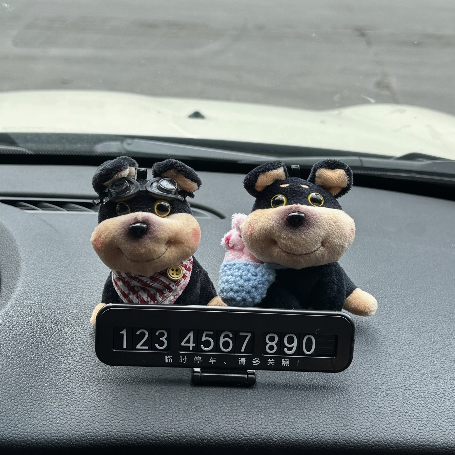 Tarjeta de teléfono móvil abeja cachorro estacionamiento temporal lindo decoración de automóvil de alta calidad regalo creativo 2024 nuevo
