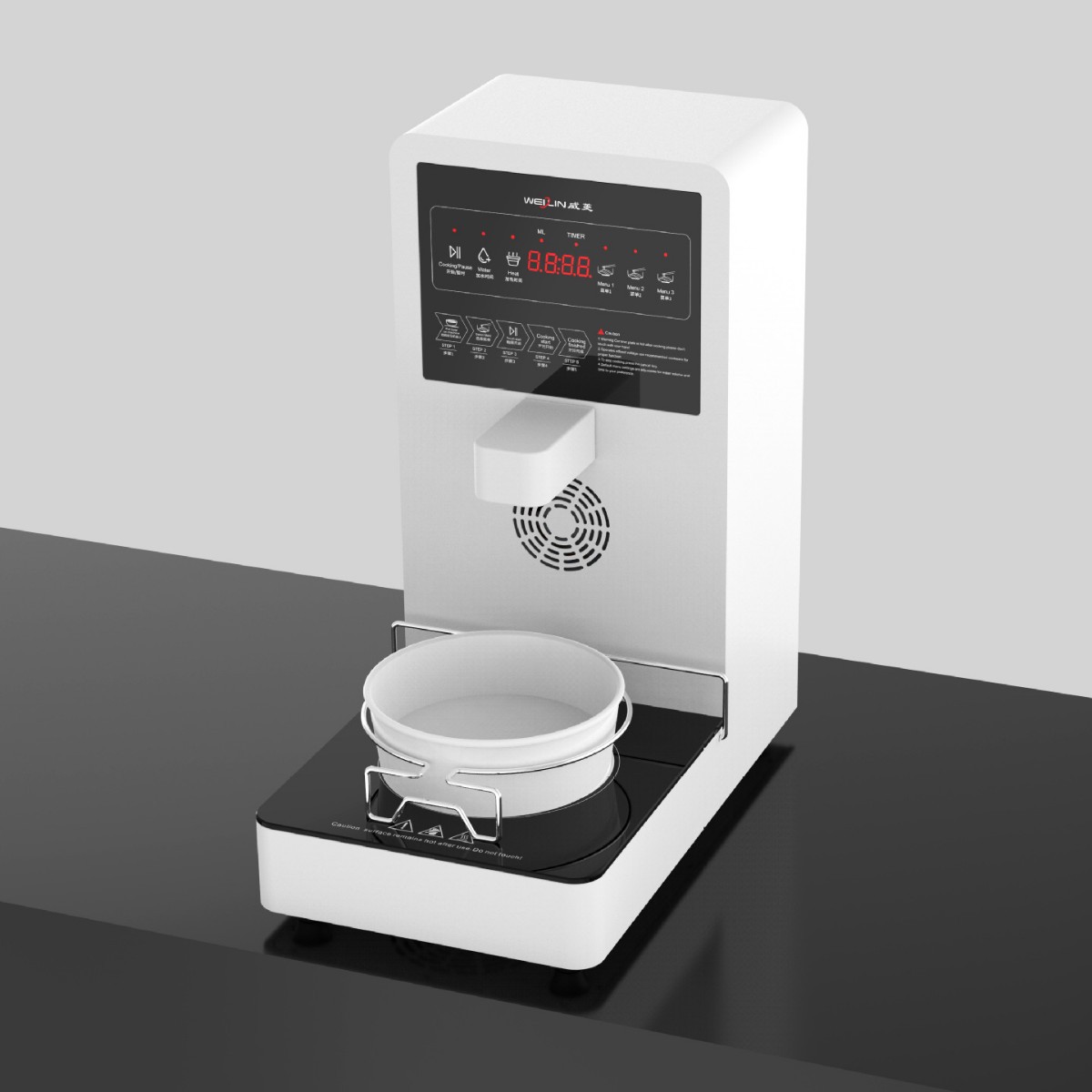 韩式多功能煮面机台式自助泡面抽水扫码语音国际ce标准定制OEMODM