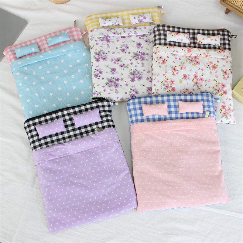New Style Quilted Tablet Computer Bag with Creative Design, Soft and Thickened Inner Lining, Double-Layer Large-Capacity Zipper Storage Bag