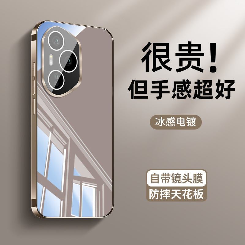 Honor 400 携帯電話ケース 400pro 新しい氷冷却 300 クリスタル透明ガラスウルトラレンズフィルム 2 に適しています。|undefined