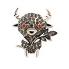 Cartoon high-end brooch, crystal, pin lapel pin, Chinese horoscope, diamond encrusted