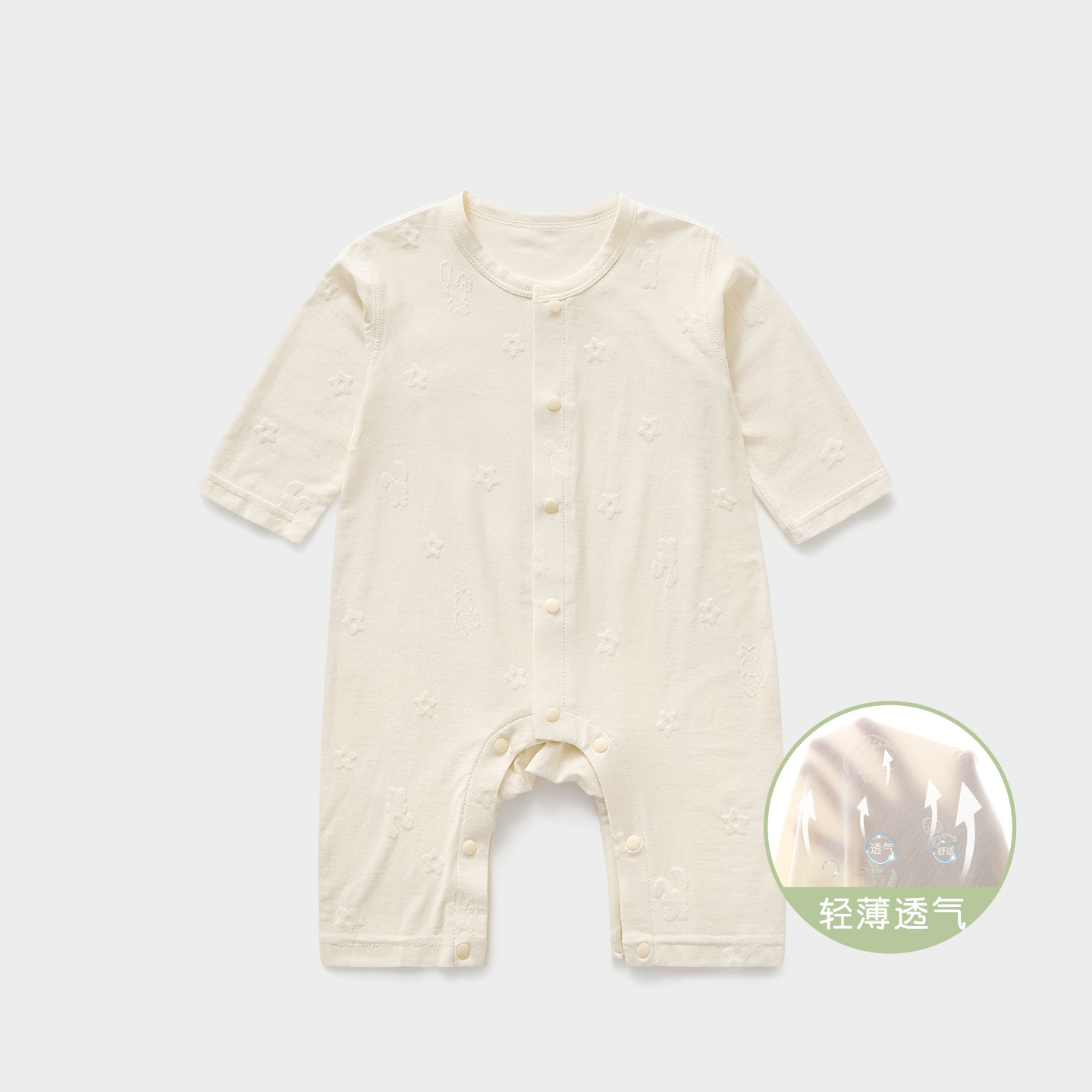 Baby overcoat verano ropa recién nacida para niños delgados pijamas de aire acondicionado de manga larga ropa de verano bebé