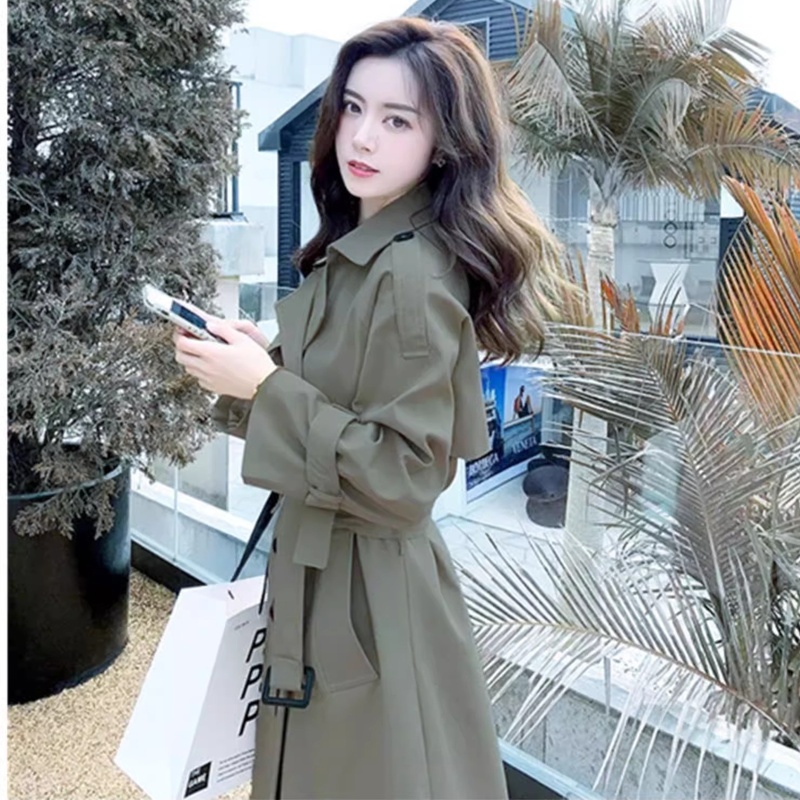 风衣外套女2025秋季新款韩版英伦风高级感中长款今年流行过膝大衣|undefined