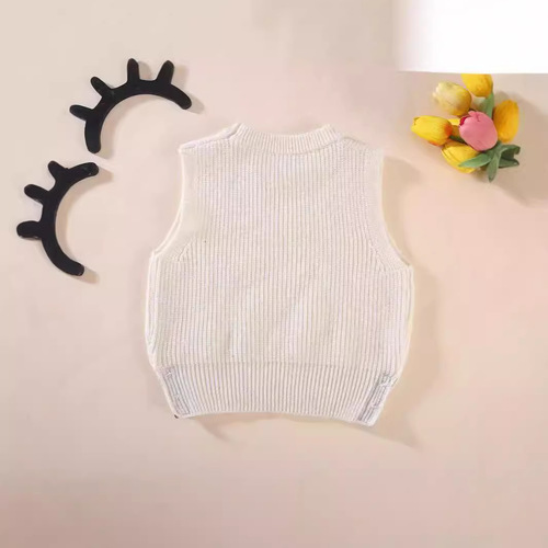 Children's clothing boy spring and autumn sweater baby 2024 autumn new single piece knitting sweater girl baby solid color sweater
