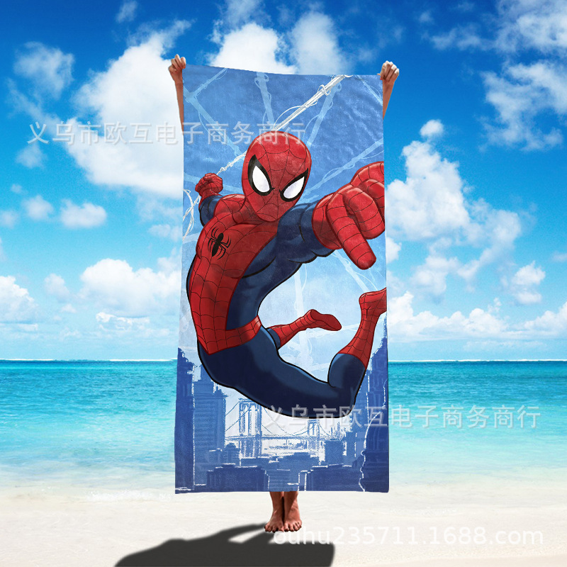New Amazon Spider-Man Cartoon Beach Towel Cross-Border Spider-Man Printed Towel-Beach Bath Towel New Amazon Spider-Man Cartoon Beach Towel Cross-Border Spider-Man Printed Towel-Beach Bath Towel