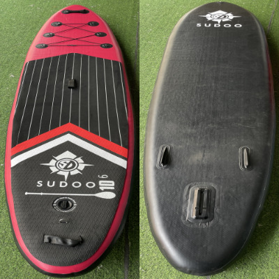 tabla de remo inflable negro rojo plegable tabla de paddle portátil tabla de surf profesional marino tabla de esquí acuático de pie para adultos