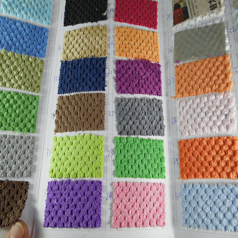 颗粒绒提花菠萝格子 经编单面绒菠萝格服装鞋材箱包工艺玩具面料