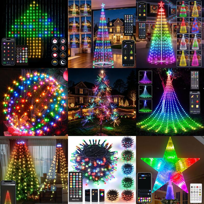 [Mainly Recommended by Foreign Trade E-Commerce Platforms] Smart Christmas Holiday Decorative Light Strings, Original Factory Hellofairy App Control
