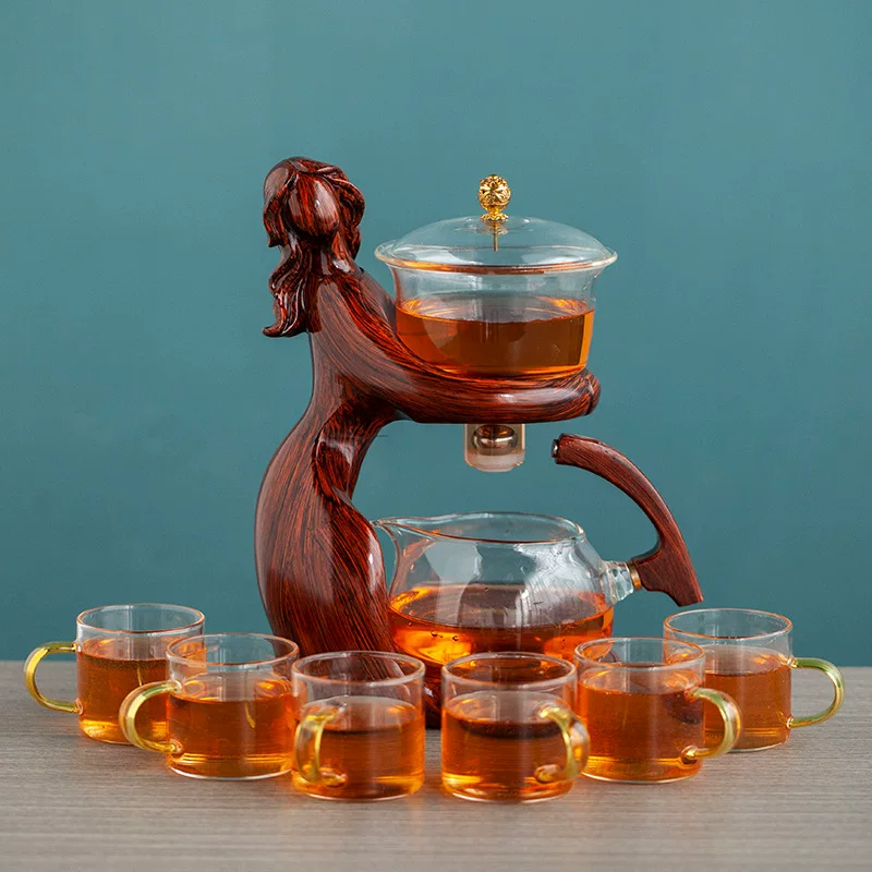 Creative induction teapot, automatic tea set for home use, fully automatic