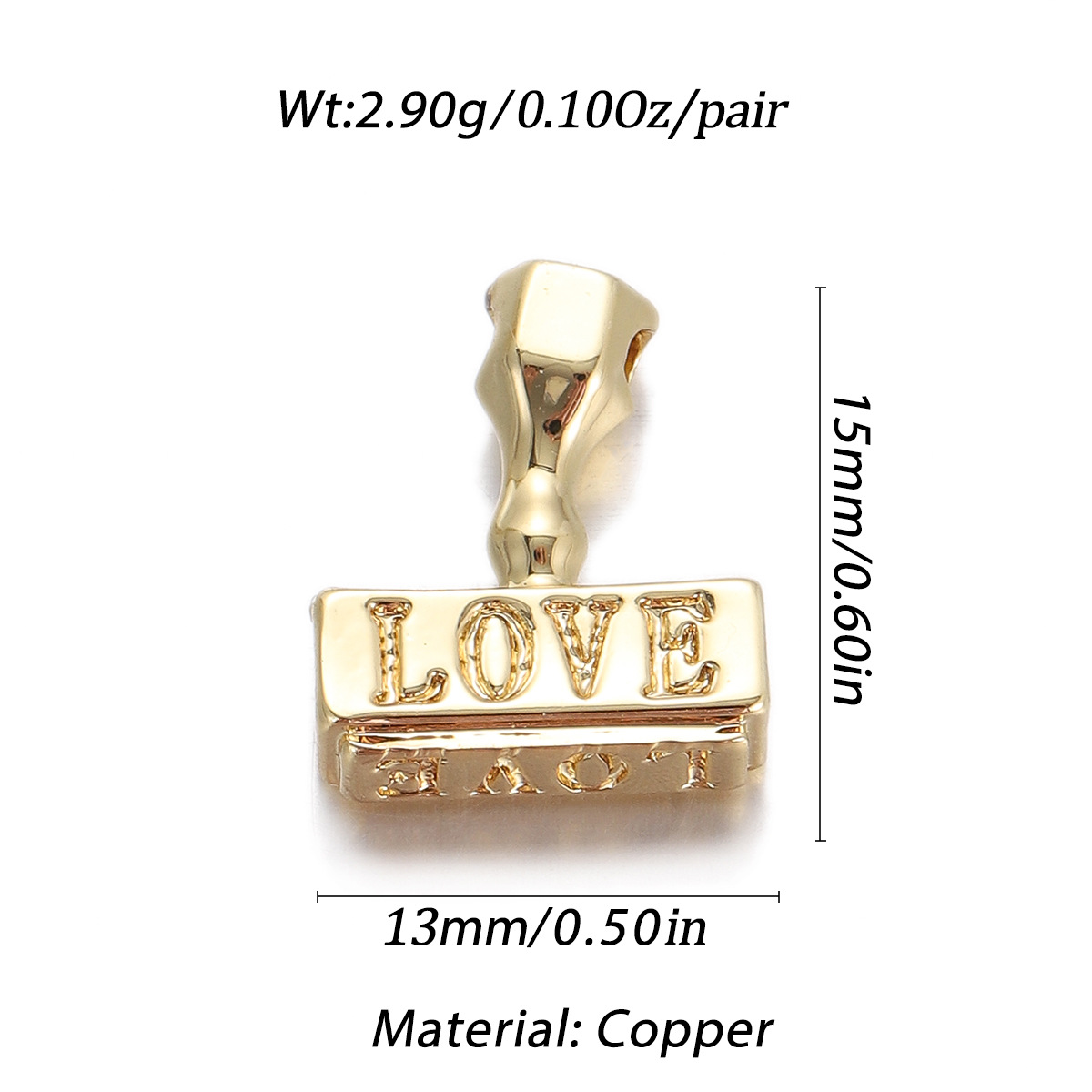 2g Weight Pendant, Chain Jewelry Making Type 15*13mm Jewelry Making Size DIY Jewelry Accessories Classification 1 Piece Quantity Copper Material Letter, Heart Shape Pattern Plating Design Vintage Style, Classic Style Style 1 Piece 15*13mm Copper Letter Heart Shape Pendant Chain 2