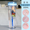 Summer capacious plastic handheld glass for elementary school students with glass