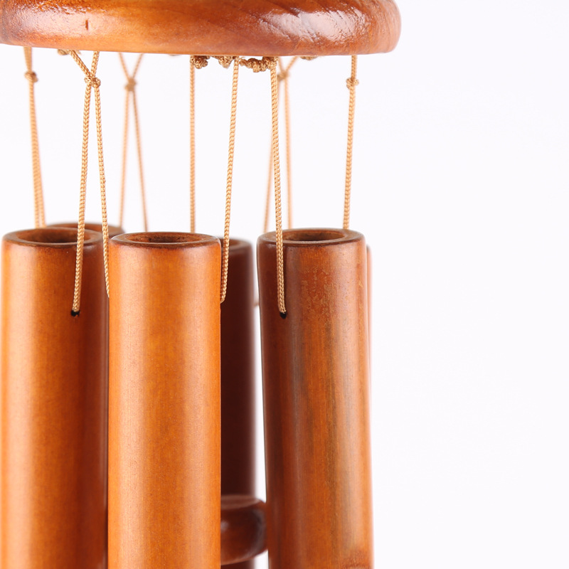 Carrillón de viento vintage de bambú decoración para el hogar_voghion.com