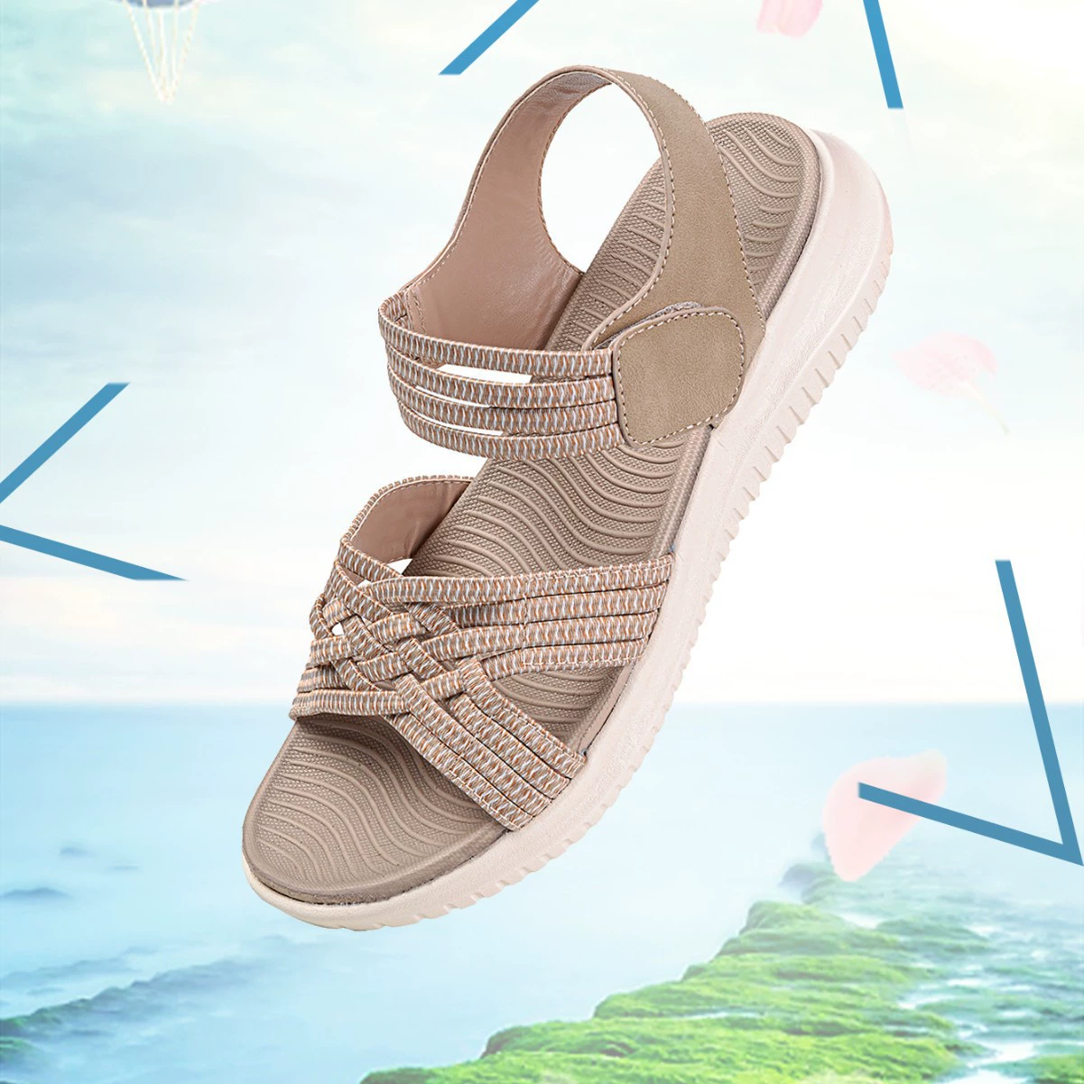Богемская Амазонка трансграничная горячая распродажа Летние сандалии Легкие толстые подошвы комфорт больших размеров путешествия Песчаные сандалии