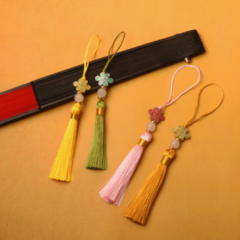 6.5cm Chinese knotted gold tassel cloisonne antique fine string spike bookmark hanging spike ornaments small wholesale