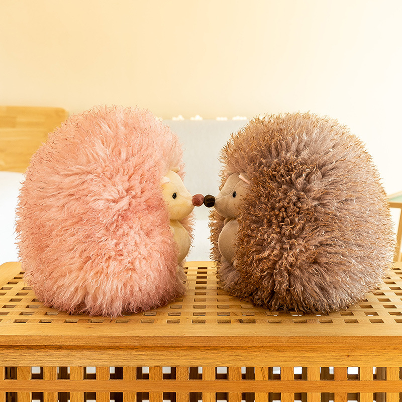 Almohada de Peluche con Forma de Erizo Aurora, Juguete de Peluche, Cojín de Panda, Linda Decoración para Sofá o Ventana, Muñeca para Niñas