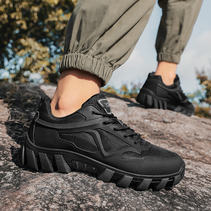 Zapatos de montaña al aire libre para hombres de otoño transpirables antideslizante desgaste caminata de montaña zapatos deportivos casuales de hombre tamaño transfronterizo