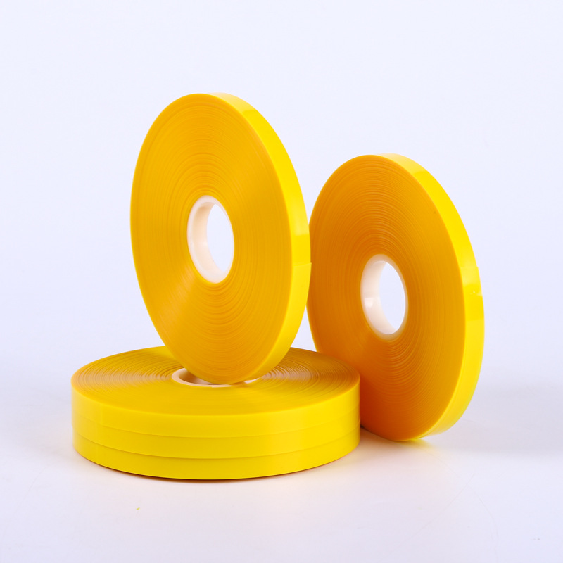 黄色OPP捆扎带束扎带opp膜带无胶捆扎带蔬菜扎带透明捆扎带