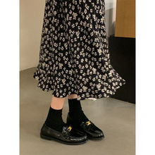 灯芯绒碎花半身裙女春秋中长款遮跨显瘦纯欲风a字裙冬天穿的冬裙
