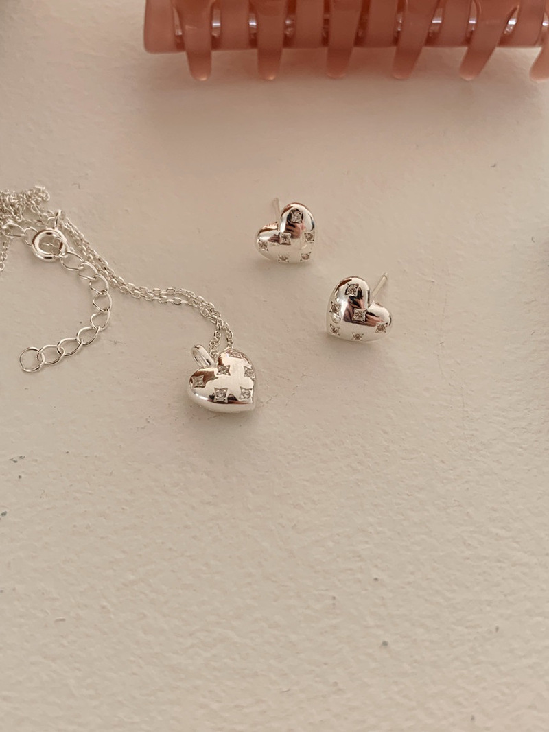 1g Weight Copper, Zircon Pendant Material Artificial Diamond Inlay Material Pendant Necklace Classification 201 Stainless Steel Chain Material 1 Piece Quantity Daily Occasion Titanium Steel, Copper Material Heart Shape Pattern Women's Gender Plating, Inlay Design Sweet Style Titanium Steel Copper Sweet Plating Inlay Heart Shape Artificial Diamond Pendant Necklace 14