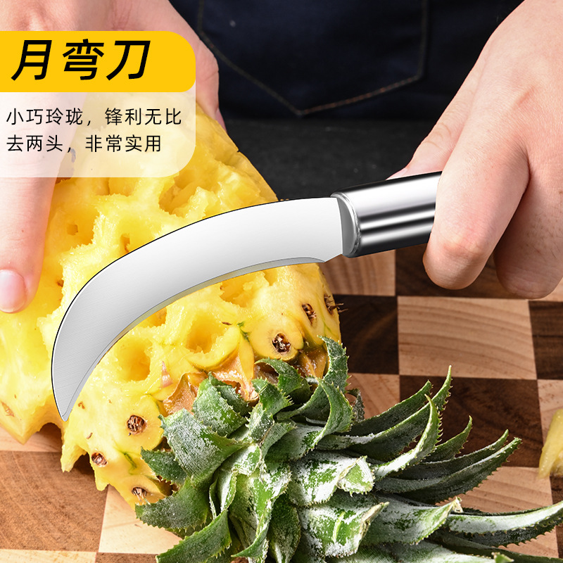 Ojos cortar un cuchillo de piña cuchillo de caña de azúcar de piña al por mayor pelador de acero inoxidable