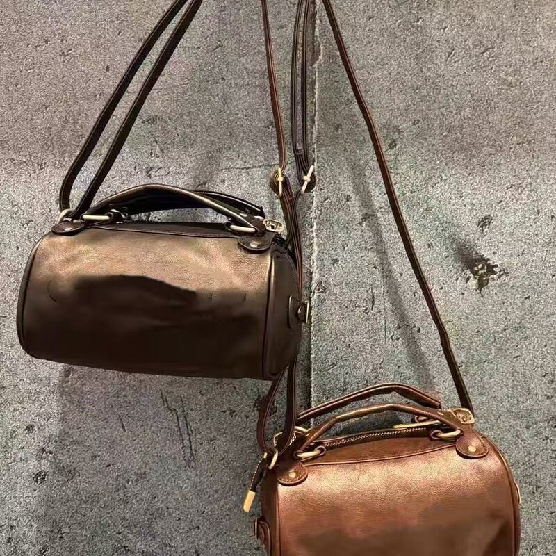2024 New Model Adidas Originals Retro Pillow Bag Cylindrical Bag Single Shoulder Crossbody Handbag Small Bag Unisex Brown Black Bag 2024 New Model Adidas Originals Retro Pillow Bag Cylindrical Bag Single Shoulder Crossbody Handbag Small Bag Unisex Brown Black Bag
