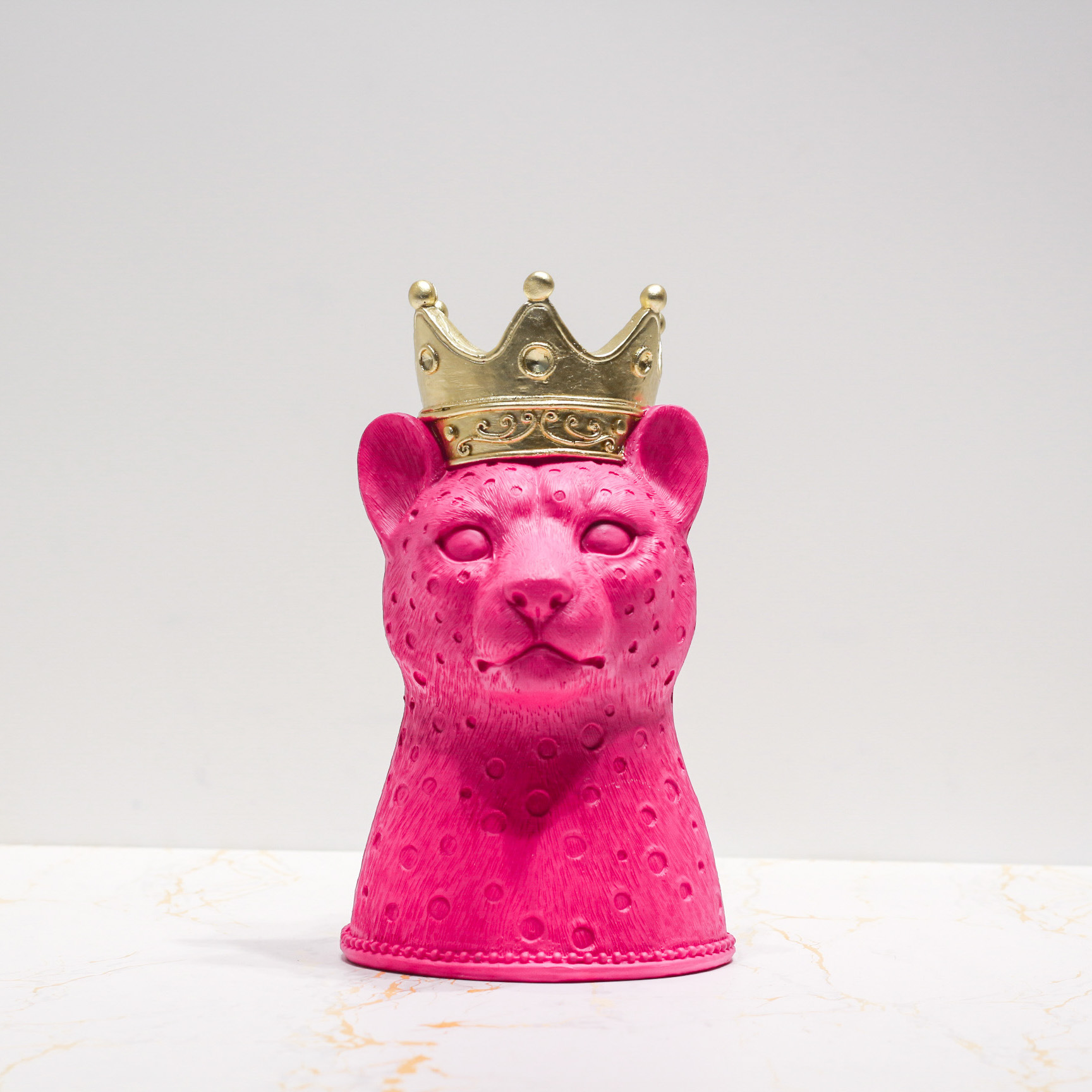 跨境北欧风皇冠豹子创意家居酒店装饰品摆件玄关软装桌面客厅摆件