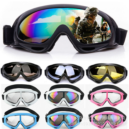 Outdoor wind and sand goggles riding motorcycle sports goggles X400 fans tactical equipment ski glasses wholesale