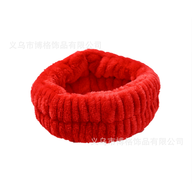 [Suministro especial transfronterizo] Correa para el cabello con cordón de franela europea y americana Correa para el cabello semiacabado de muñeca de felpa de color sólido monocromo