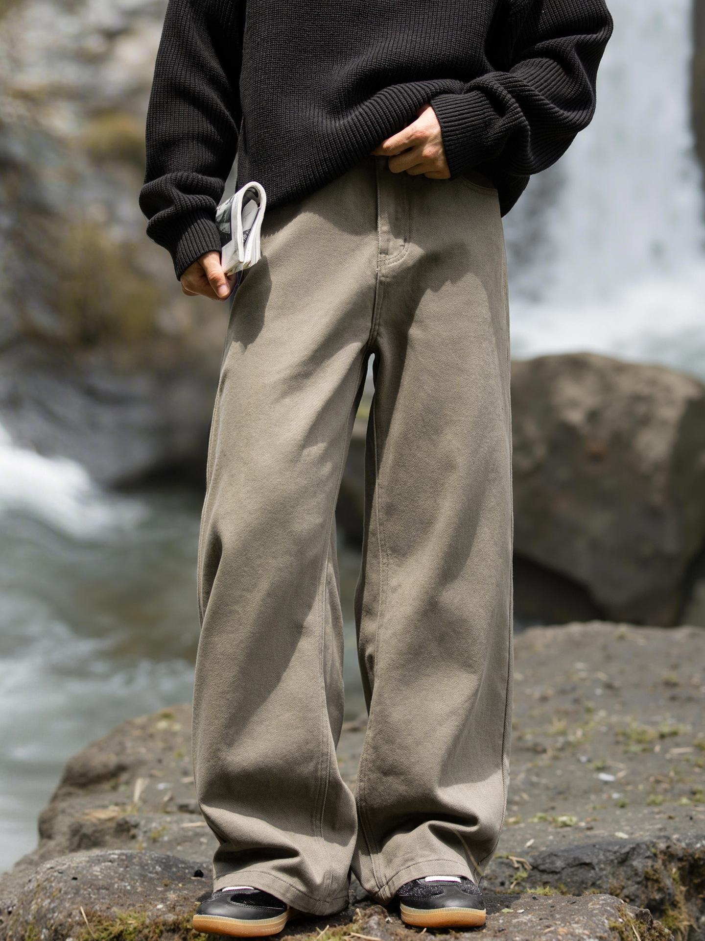 Travel autumn cotton retro trousers