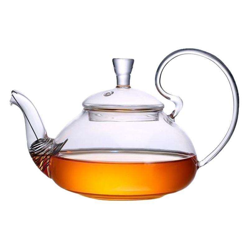 Vidrio tetera alta temperatura resistente espesado filtro té haciendo tetera hogar calefacción fruta flor tetera juego